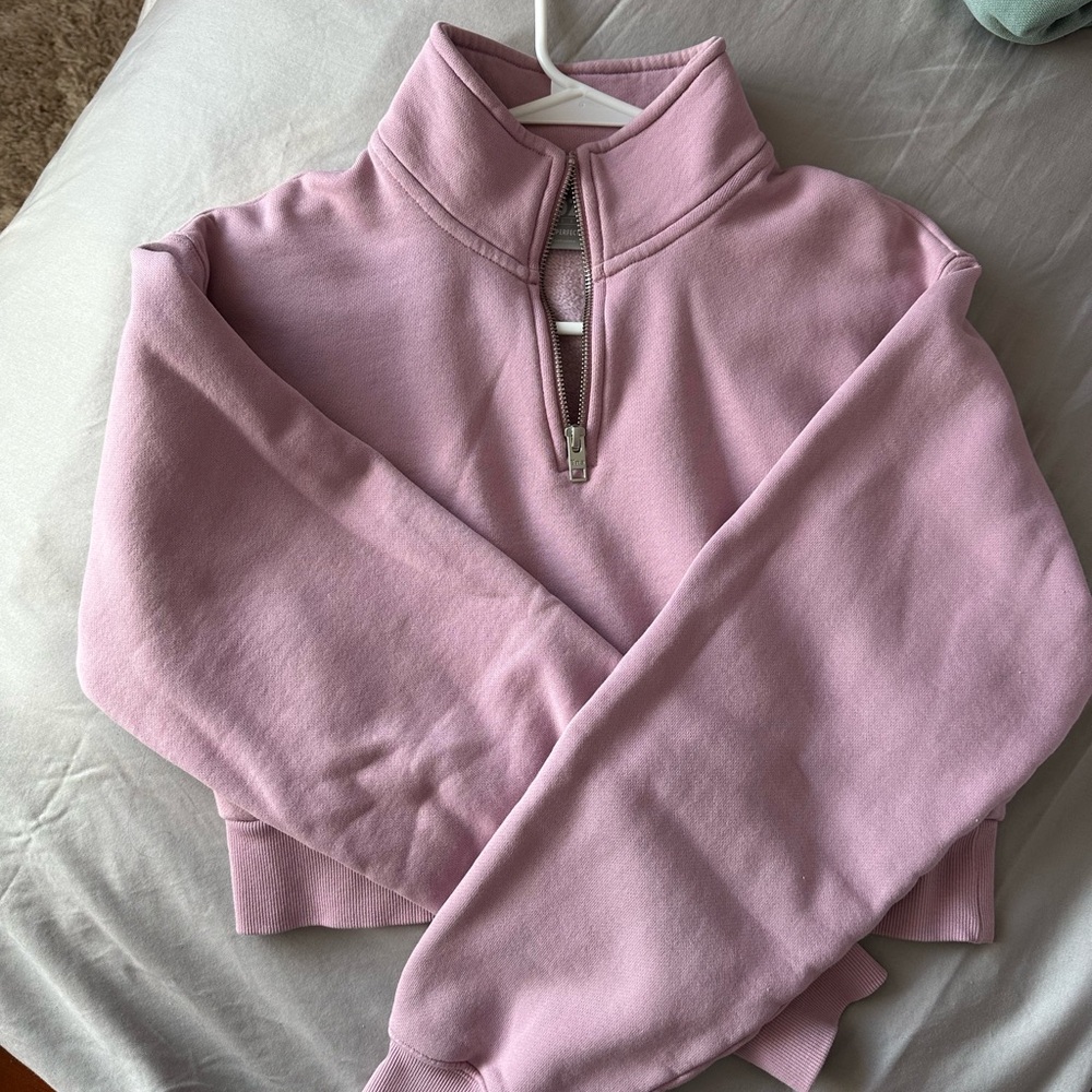 TNA COZY FLEECE PERFECT 1/4 ZIP SWEATSHIRT